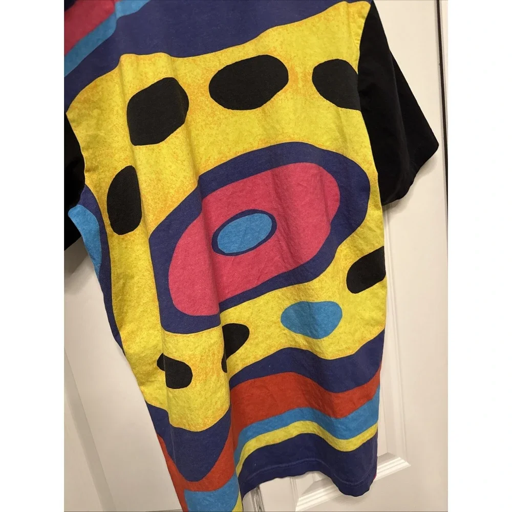 Y2K Adidas Multi Color Geometric Men's Shirt‎ Size Large vintage